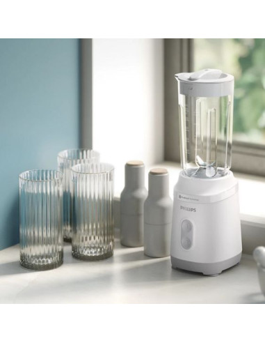 PHILIPS Мини блендер серия 3000 350W ProBlend 2 скорости бял