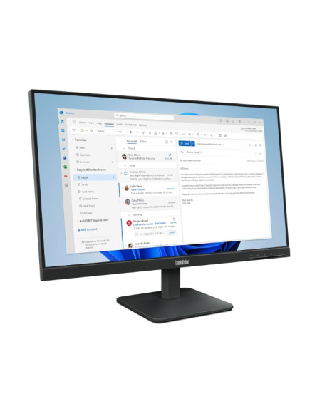 Lenovo ThinkVision S24-4e 23.8" IPS WLED, 1920x1080, 16:9, 4ms, 100Hz, 250 cd/m2, 1300:1, HDMI, VGA, накланяне