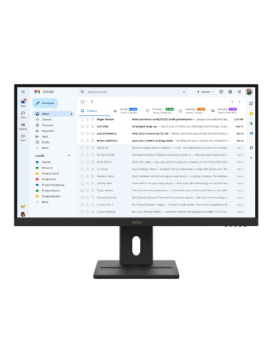 Lenovo ThinkVision E27-40 27" IPS, WLED, 1920x1080, 16:9, 100Hz, 300 cd/m2, 1500:1, 2Wx2 високоговорителя, HDMI, DP, VGA, нак