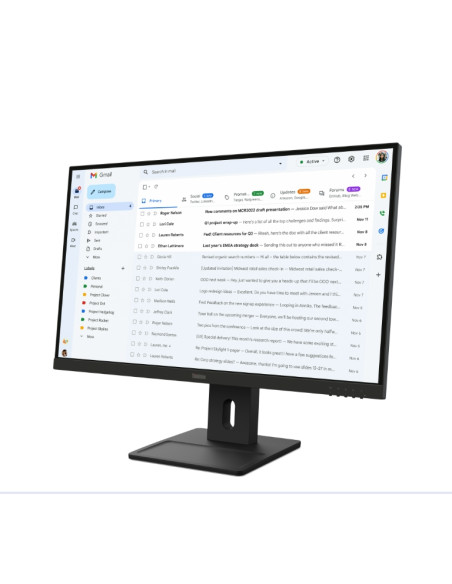 Lenovo ThinkVision E27-40 27" IPS, WLED, 1920x1080, 16:9, 100Hz, 300 cd/m2, 1500:1, 2Wx2 високоговорителя, HDMI, DP, VGA, нак