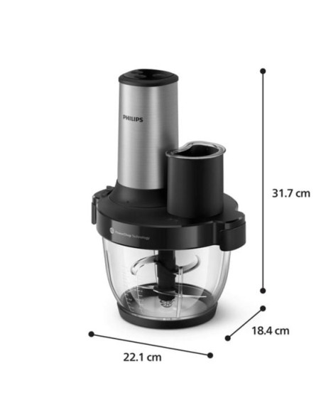 PHILIPS Chopper 3in1 Series 3000 450W 2L купа 4 скорости рязане настъргване