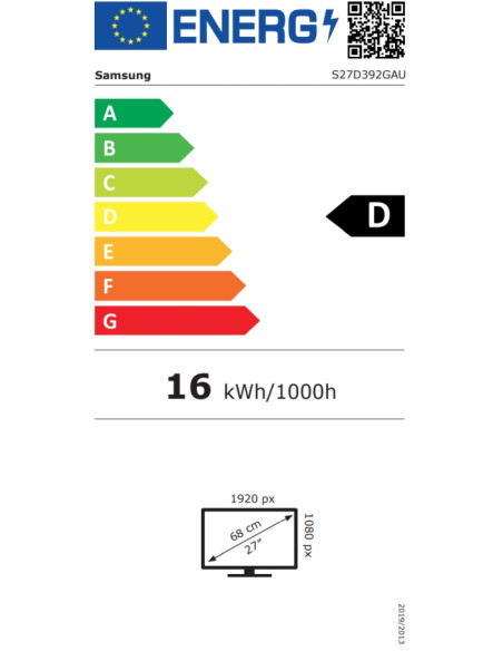Samsung 27D392 27" извит VA 1920x1080 4ms 100Hz D-Sub HDMI черен