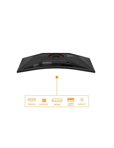 AOC CU34G4Z, 34" Curved 1500R, VA, WLED, 3440x1440@240Hz, 1ms GtG, 0.3ms MPRT, 450cd m/2, 2500:1, 80M:1 DCR, Adaptive Sync, F