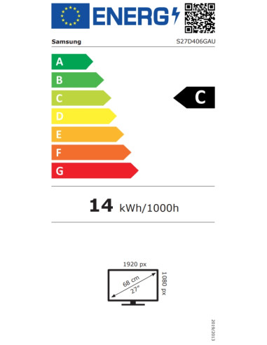 Samsung LS27D406GA, 27" IPS LED, 1920x1080, 5ms, 100 Hz, 250cd/m2, HDMI, DP, USB Hub, Черен