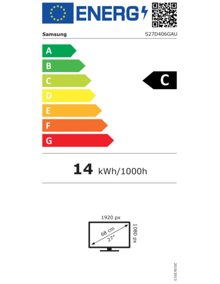 Samsung LS27D406GA, 27" IPS LED, 1920x1080, 5ms, 100 Hz, 250cd/m2, HDMI, DP, USB Hub, Черен