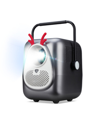 AOPEN Проектор QF23s (сив), LCD, LED източник на светлина, Full HD (1920x1080), 250 ANSI лумена (6500 LED лумена), 1000:1, Ав