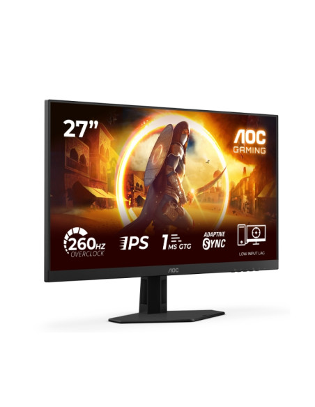 AOC 27G4ZRE, 27" Fast IPS WLED, 1920x1080@260Hz (OC, Native 240Hz), 1ms GtG, 0.3ms MPRT, 300cd m/2, 1000:1, Adaptive Sync, Fl