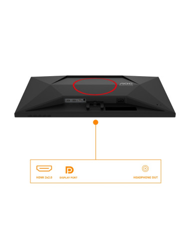 AOC 27G4ZRE, 27" Fast IPS WLED, 1920x1080@260Hz (OC, Native 240Hz), 1ms GtG, 0.3ms MPRT, 300cd m/2, 1000:1, Adaptive Sync, Fl