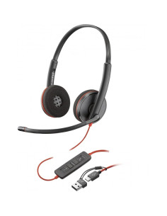 HP Poly Blackwire 3220 Стерео USB-C слушалка + USB-C/A адаптер Групово SmartBuy