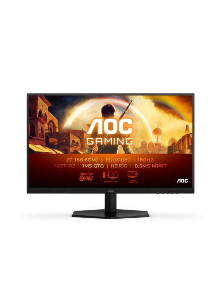 AOC 27G42E, 27" Fast IPS WLED, 1920x1080@180Hz, 1ms GtG, 0.5ms MPRT, 300cd m/2, 1000:1, 80M:1 DCR, Adaptive Sync, FlickerFree