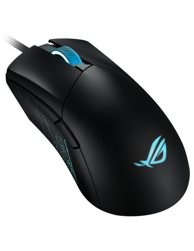 Кабелна игрална мишка Asus ROG Gladius III, 19K оптичен сензор, 19 000 DPI, 6 програмируеми бутона, RGB осветление, дизайн на
