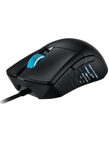 Кабелна игрална мишка Asus ROG Gladius III, 19K оптичен сензор, 19 000 DPI, 6 програмируеми бутона, RGB осветление, дизайн на