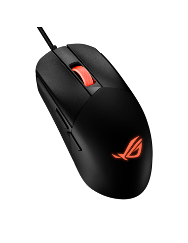 Геймърска мишка Asus ROG Strix Impact III, полу-две ръце, жична, лека, сензор 12000 DPI, 5 програмируеми бутона, сменяеми пре