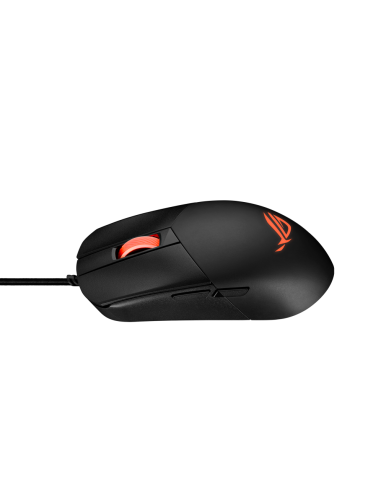 Геймърска мишка Asus ROG Strix Impact III, полу-две ръце, жична, лека, сензор 12000 DPI, 5 програмируеми бутона, сменяеми пре