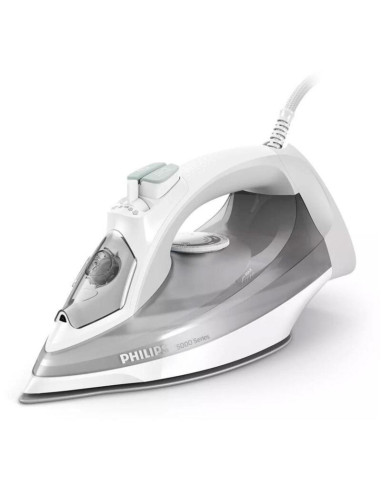 PHILIPS Парна ютия Series 5000 40g/min 160g парен удар SteamGlide Plus 2400 W бял/сив