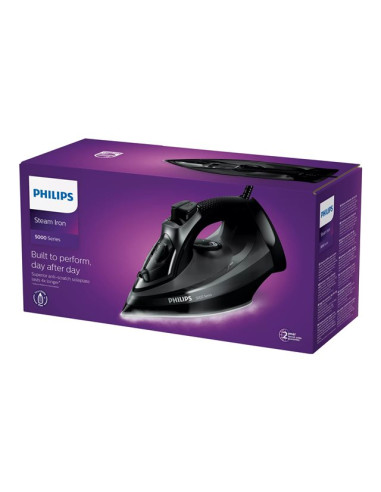 PHILIPS Парна ютия Series 5000 45g/min 200g парен удар SteamGlide Plus 2600 W черен