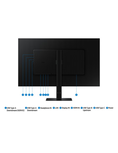 Samsung 32D800 32" VA LED, 3840x2160 PBP, PIP, USB-C 90W, USB 3.0, DP, HDMI Черен