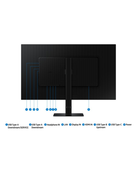 Samsung 32D800 32" VA LED, 3840x2160 PBP, PIP, USB-C 90W, USB 3.0, DP, HDMI Черен