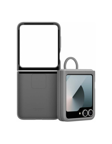 Сив силиконов калъф Samsung - за Samsung Galaxy Z Flip 6