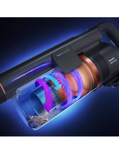 PHILIPS Изправена и ръчна безжична прахосмукачка Aqua пълна серия 7000 LED светлини